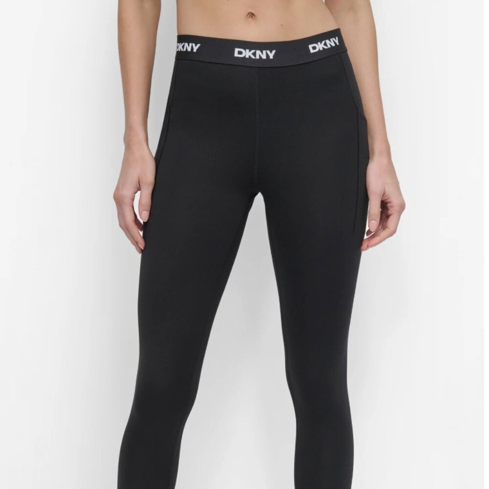 DKNY / Cropped Mid Rise Logo Waist Legging - Picture 8 of 8